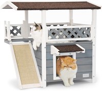NEW $220 2-Story Outdoor Weatherproof Cat House