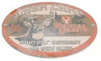 * Metal "Deer Camp" Whitetails Unlimited Oval