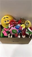 Box of M&M stuffed toys all sizes