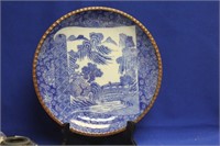 Antique Japanese Blue and White Plate