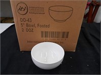 BID X 2: NEW BOX OF 24, 5" Bowl, Footed