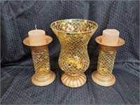 Vintage Candle Holders and Vase