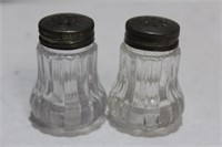 Two Glass Salt and Pepper Shakers