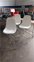 3 new retro bar stools 46x18in