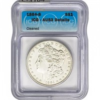 1884-S Morgan Silver Dollar ICG AU53