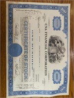 CNA financial corporation stock certificate
