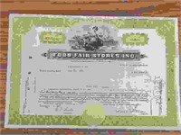 Food fair stock certificate