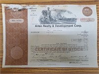 Arlen realty stick certificate