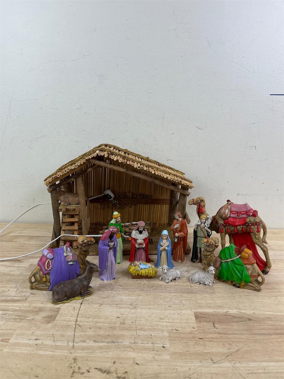 Antique Nativity Scene Set