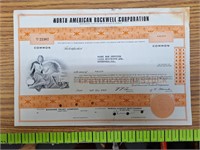 North American Rockwell stock certificate