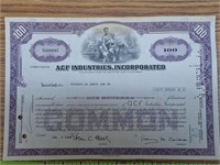 ACF stock certificate