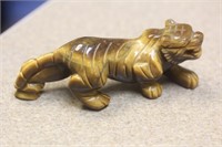 Tiger Eye Stone Carving of a Tiger