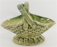 * Vintage McCoy Pottery Basket Planter - 9" Long,