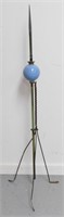 ** Antique Lightning Rod with Blue Ball - 52"