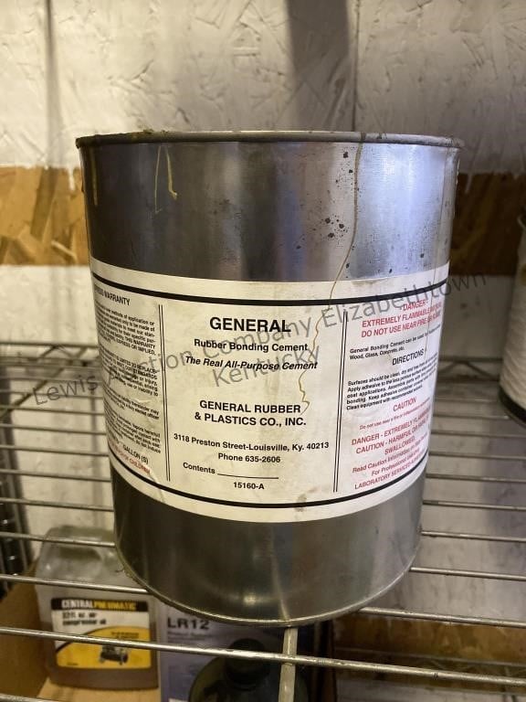 Open container, general, rubber bonding cement