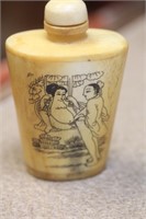 Chinese Bone Erotica Snuff Bottle