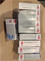 (10) boxes large vinyl exam gloves
