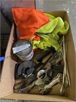 Miscellaneous box, lot, safety, vests, and more