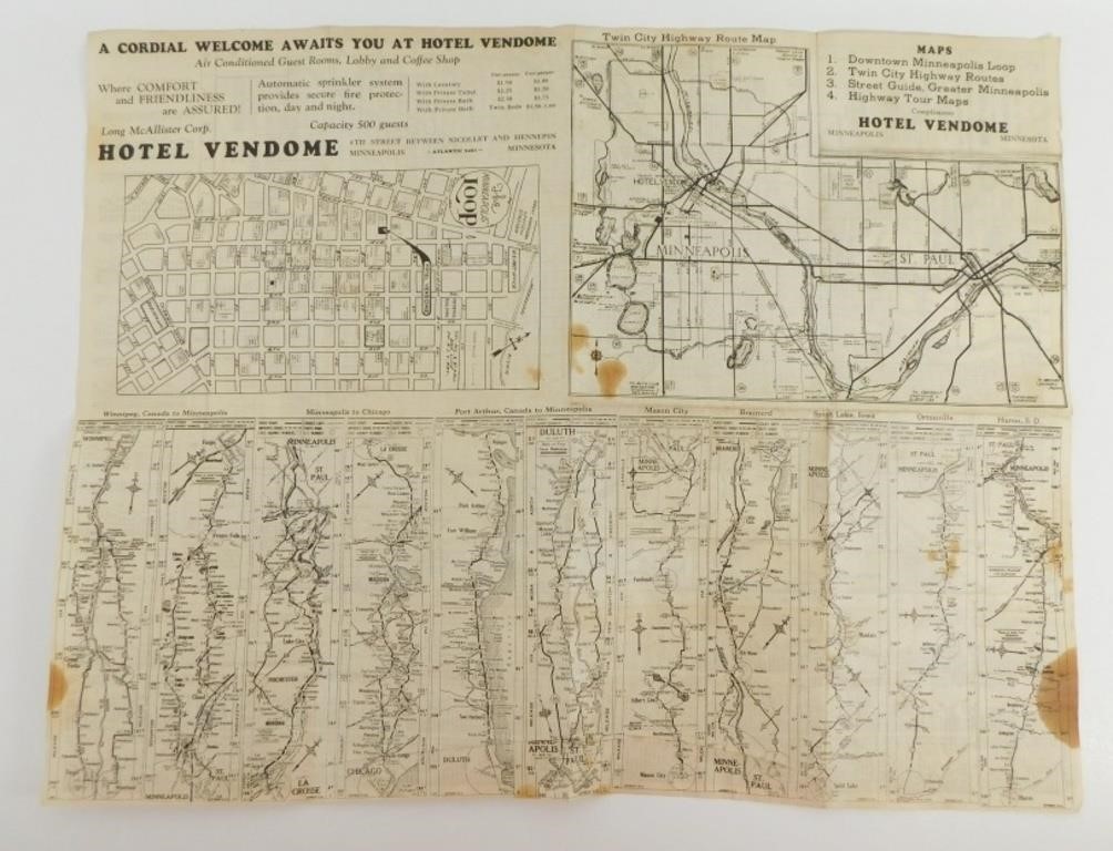 Vintage Hotel Vendome (Minneapolis, MN) Map from