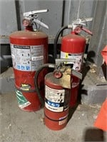 3 fire extinguishers, see photo