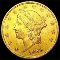 1889 $20 Gold Double Eagle CLOSELY UNCIRCULATED
