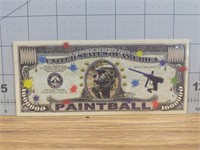 Paintball banknote