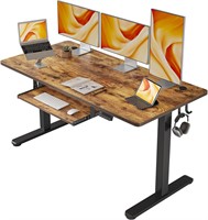 FEZIBO Desk  55*24 Inch  Rustic Brown