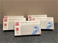 (10) boxes sm vinyl exam gloves