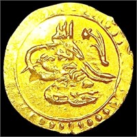 1808-1839 Turkey .0278oz Gold 1/4 Zeri CLOSELY