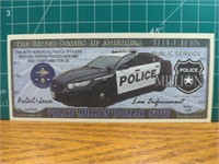 Police million Dollar Bank note