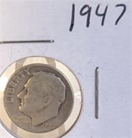 1947  Roosevelt Silver Dime