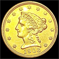 1903 $2.50 Gold Quarter Eagle CLOSELY
