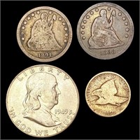 [4] US Varied Coinage [[2] 1858, 1891, 1949-S]