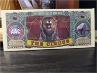 Novelty banknotes the circus