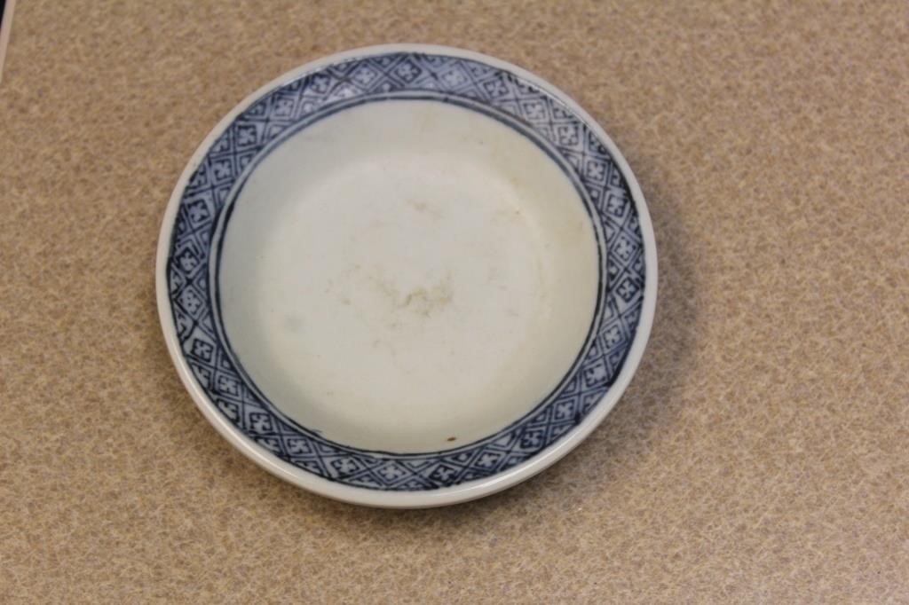 Antique Chinese Blue and White Small Dish