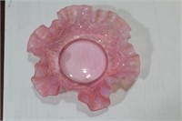 A Pink Glass Hobnail Bowl
