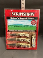 Scrimshaw knife display