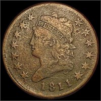 1811 Classic Head Large Cent NICELY CIRCULATED