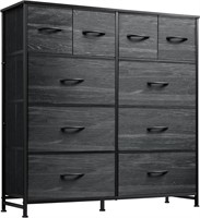 WLIVE Dresser  10-Drawer  Charcoal Black
