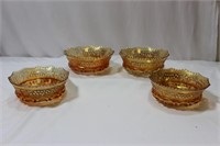 Lot Of 4 Carnival Glass Bowls