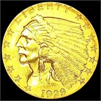 1929 $2.50 Gold Quarter Eagle CLOSELY