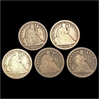 [5] 1840-O Seated Liberty Dimes NICELY CIRCULATED
