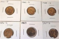 6 - Lincoln Wheat Pennies