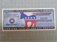 2020 voting banknote