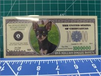 Chihuahua million dollar banknote