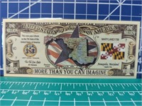 Maryland million dollar banknote