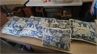7 Blue & White Pillows