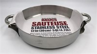New Stainless Steel 12in Sauteuse Pan