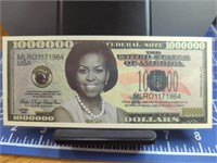 Michelle Obama a. Million-dollar bank note