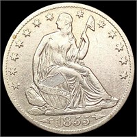 1855-O Arws Seated Liberty Half Dollar CLOSELY